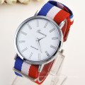 Hot sell fashion quartz watch, nylon fabric band watches for men